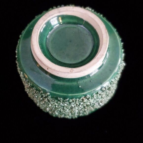 Vintage Majolica Palissy Pottery Covered Dish Jar Applied Cherries Leaf with Lid - Picture 6 of 9